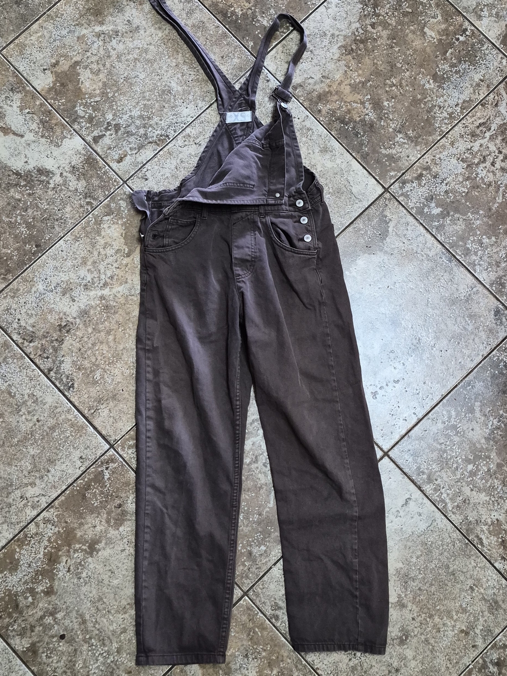 We The Free Ziggy Brown Denim Overalls